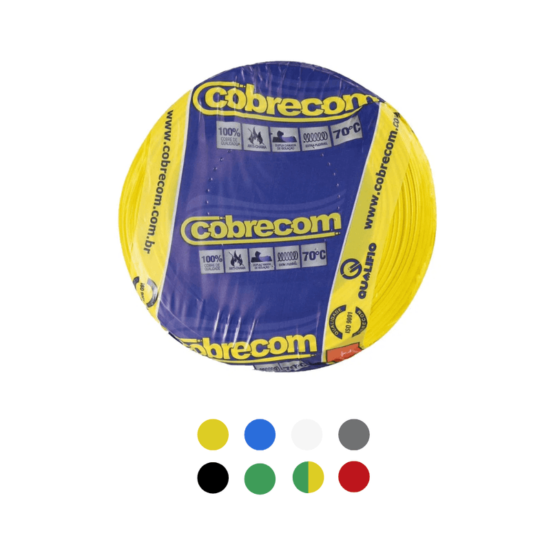Cabo Flexível 1,5mm 750V Rolo Com 100 Metros Cobrecom