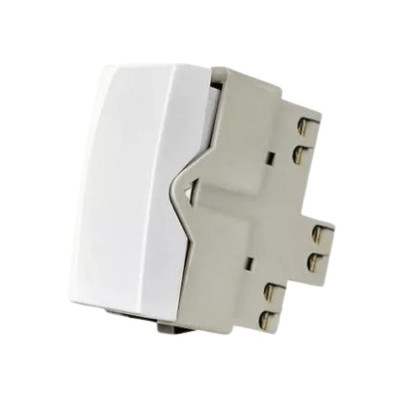 Módulo 1 Interruptor Simples 10A 250V Branco Sleek Margirius