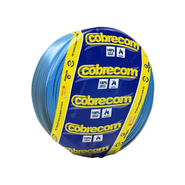 Cabo Flexível 750V 10,00MM 70G Rolo Com 100 Metros Cobrecom